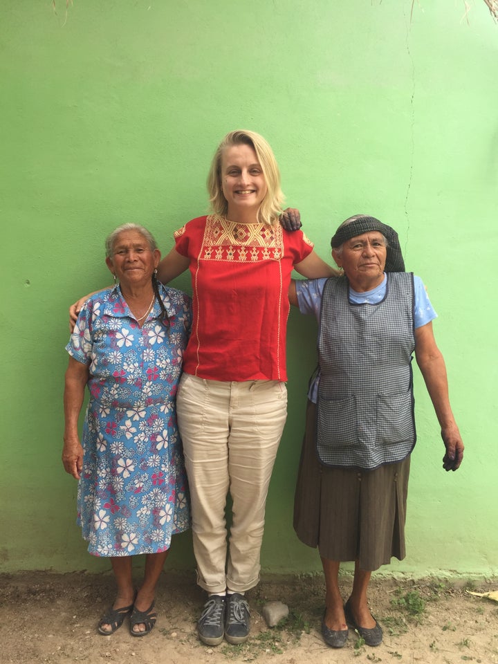 Moiseeva with local artisans.