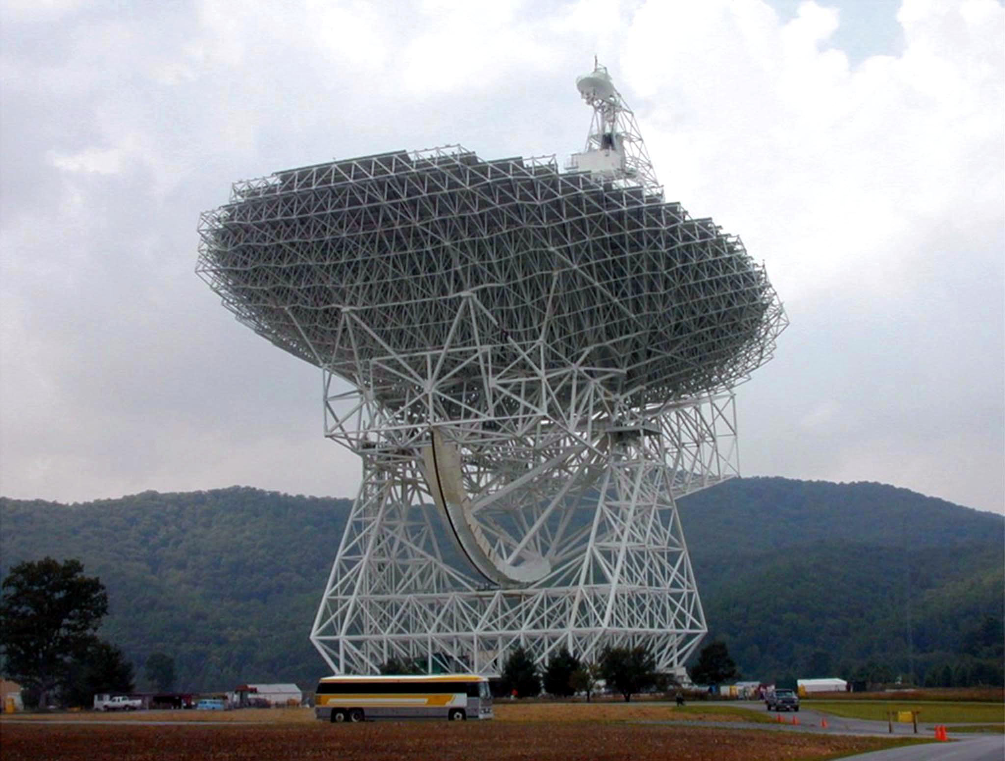 Green Bank: A radio telescope so massive the Statue of Liberty, including the pedestal, could lie down on it dish with room to spare.