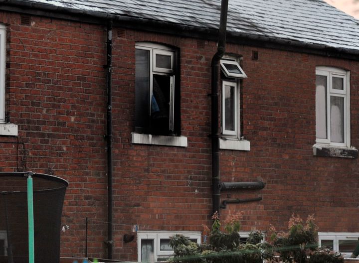 The blaze broke out at the family home in the early hours of Monday morning 