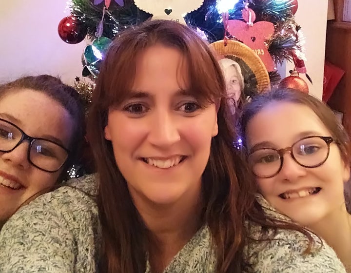 Veronica (centre) with her two daughters.