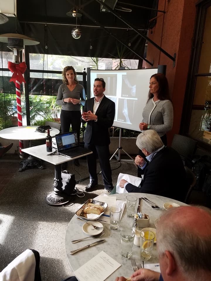 JB giving the investors the executive rundown with Sabine Ohly, CEO, and Jeanie Wentworth of Herohl.com, a nutritional joint