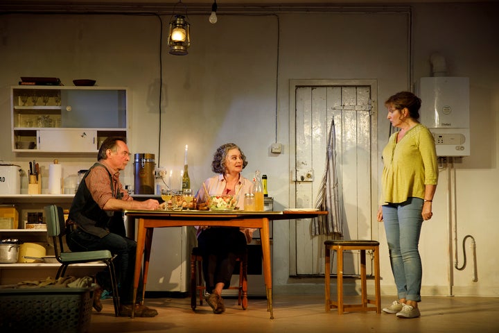 <p>Ron Cook, Francesca Annis and Deborah Findlay in Lucy Kirkwood’s <em>The Children</em></p>
