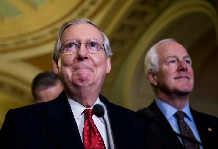 Senate Republican leaders are happy just to be here, folks.