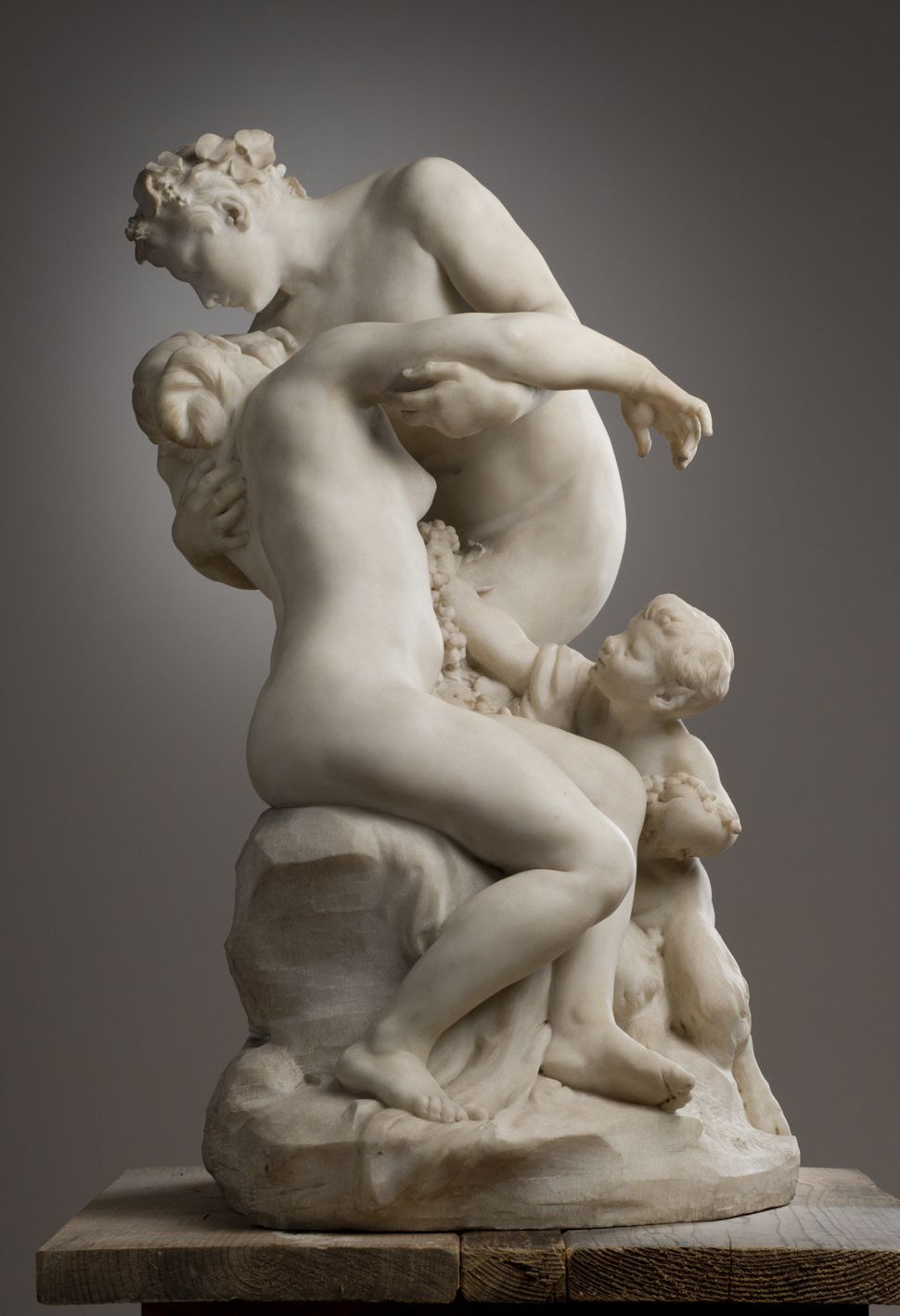 Jules Dalou, "Bacchus and Ariadne," 1894. Marble, 32 1/4 &times; 21 &times; 21 1/8 in.&nbsp; Clark Art Institute, 1996.3