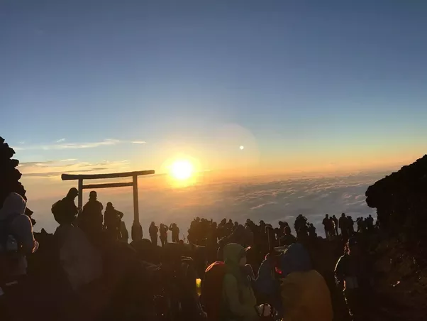 Sunrise from the top of Japan, Mount Fuji
