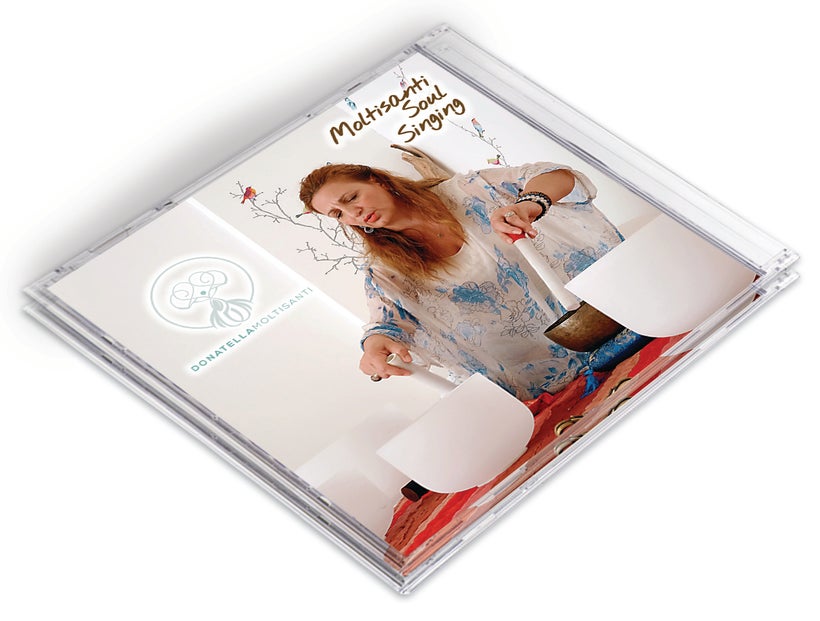 Image for Donatella Moltisanti’s sound healing CD, featured prominently in her press kit