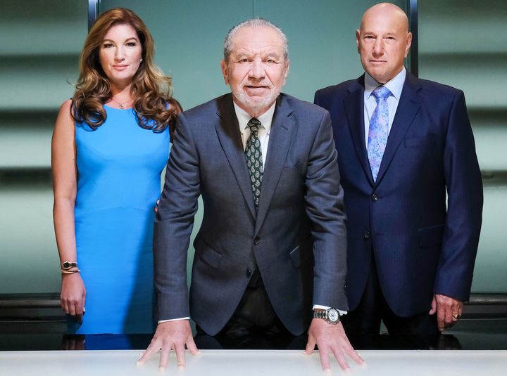 Claude with Lord Sugar and Karren Brady
