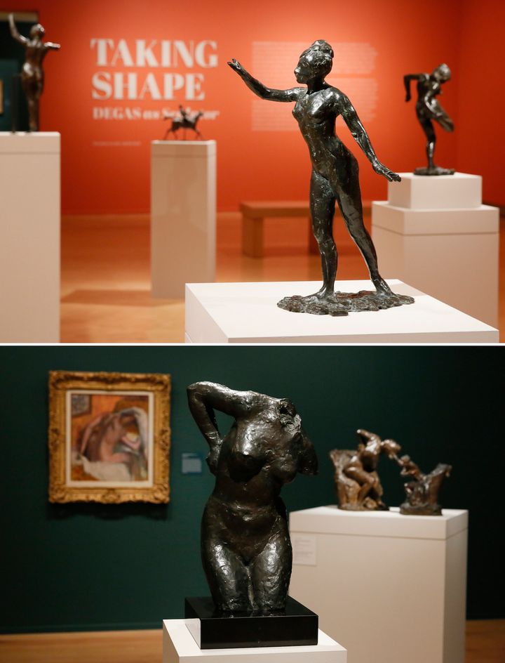 Top and Bottom, Installation shots of Taking Shape: Degas as Sculptor. Norton Simon Museum, Pasadena. Images courtesy of Norton Simon Art Foundation.