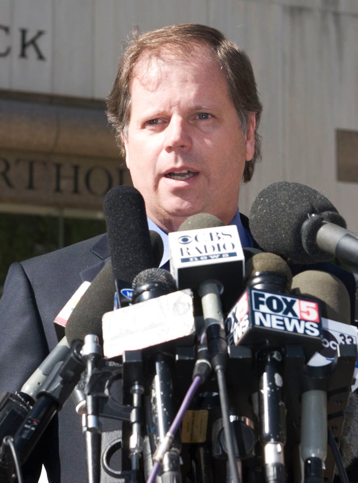 Doug Jones speaks to reporters in 2005.