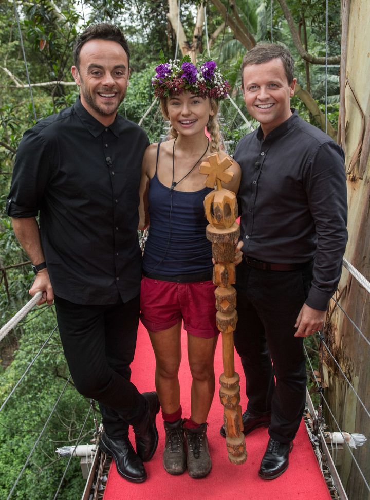 Queen of the jungle Georgia ‘Toff’ Toffolo with hosts Ant & Dec.