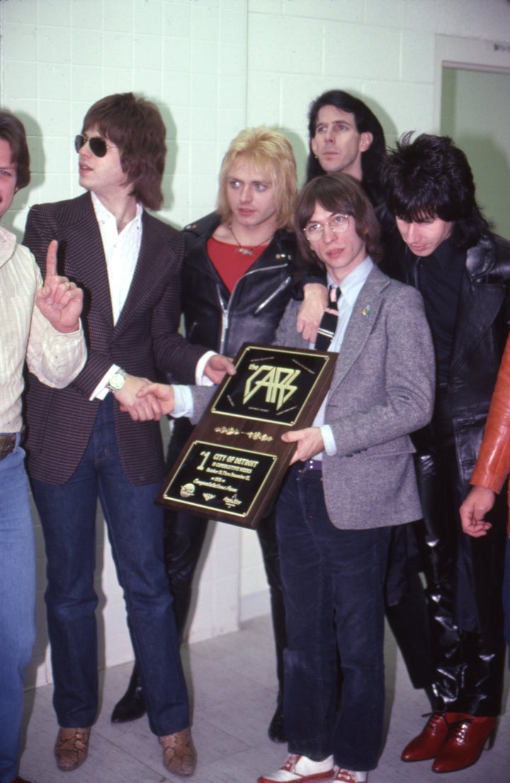 The Cars celebrate a No. 1 hit in 1979.