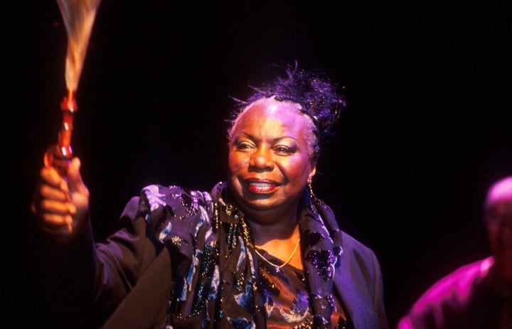 Nina Simone performs at Bishopstock Music Festival in 2001.