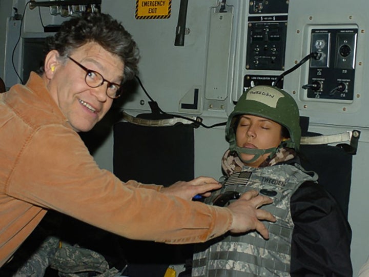 Al Franken being decidedly not funny.