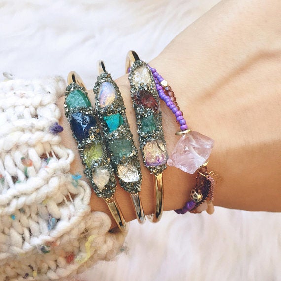 Birthstone Bracelet for Mom, Birthstone Jewelry, Raw Birthstone Jewelry, Customized Birthstone Jewelry, Custom Birthstone Bra