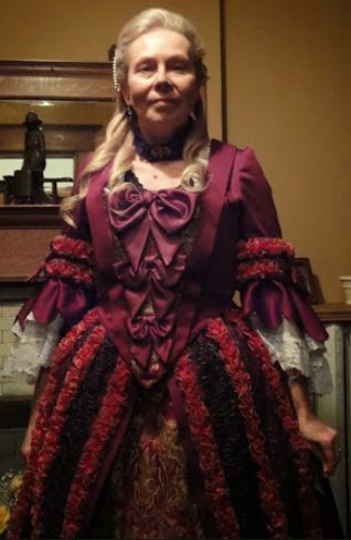 Author EVA STACHNIAK in costume. Toronto launch of The Winter Palace: A Novel of Catherine the Great.