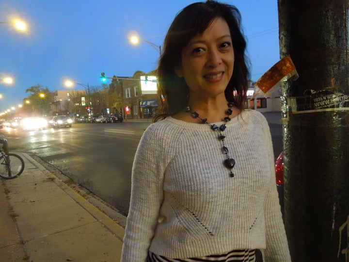 <p>Poet, Looking Fabulous: Angela Narciso Torres on the Streets of Chicago, October 2014 </p>