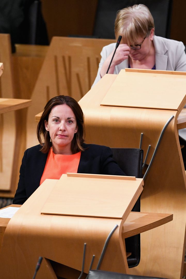 Kezia in the somewhat more formal setting of Scottish Parliament