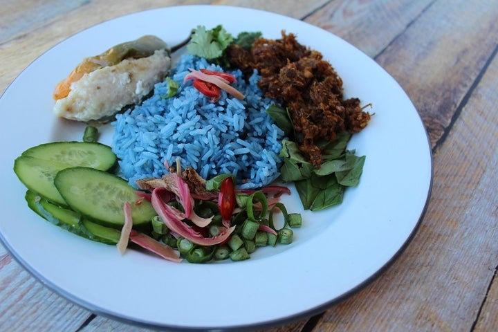 Nasi Kerabu from my Live Asian Kitchen on Twitch