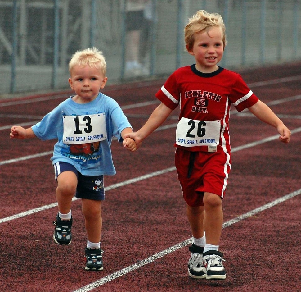 An older boy helped Chase finish a 400 meter run. The CMAK Foundation honors this spirit of kindness, which Chase possessed as well. 