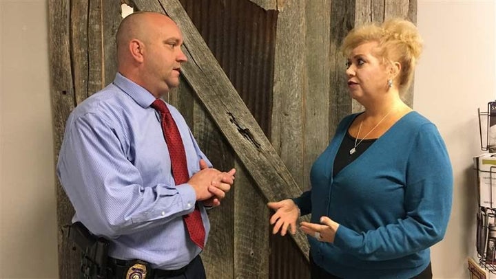 Charleston, West Virginia, Police Chief Steve Cooper discusses the city’s Law Enforcement Assisted Diversion (LEAD) program with Dana Petroff, director of addiction services at behavioral health provider Prestera Center. Nationwide, dozens of police departments are pushing to develop similar programs that aim to help low-level drug offenders avoid arrest.