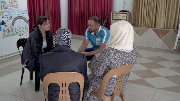 HuffPost UK interviewing Aiysha and her grandmother in Amman, Jordan