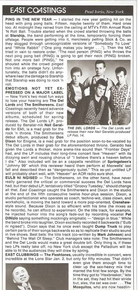 <p>Here is the piece I wrote about the recording sessions for "Especially for You" in January 1986. </p>