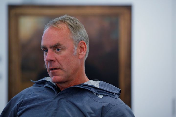 Interior Secretary Ryan Zinke said he has removed four senior leaders from the department in response to an employee survey revealing widespread harassment.