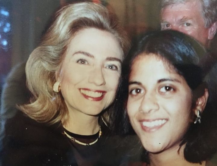 Hillary Clinton with author Saira Rao in her college days.