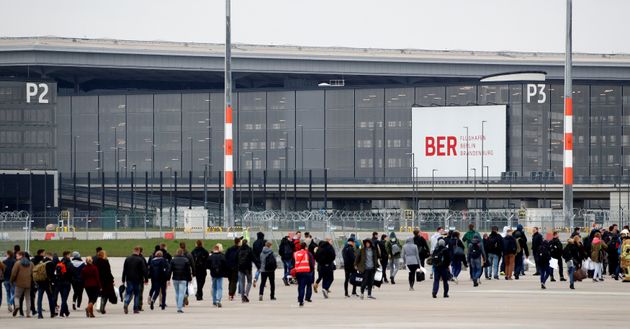 Eine Übung am BER-Flughafen.