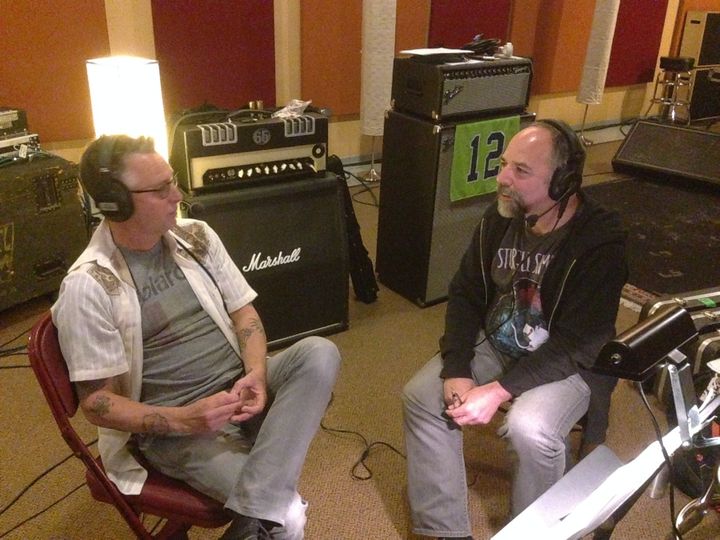 Mike and Rob in the studio