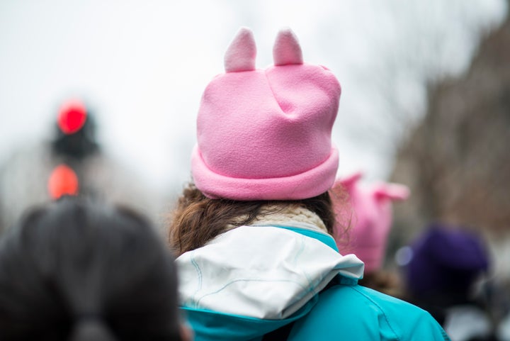 The Women's March on Washington in Washington, D.C., on Jan. 21, the day after Donald Trump's inauguration. 