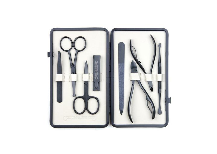  Stay perfectly groomed on the rood with this Czech and Speake Manicure Set. 
