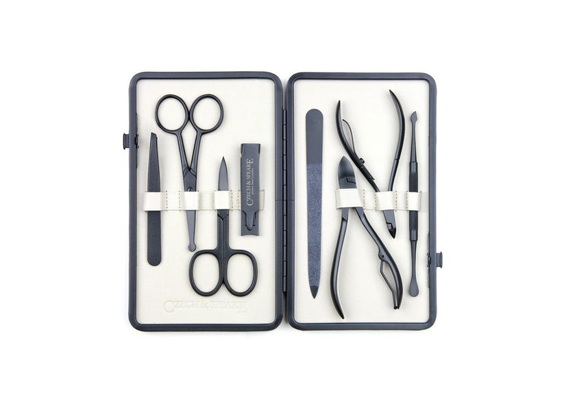 Stay perfectly groomed on the rood with this Czech and Speake Manicure Set.