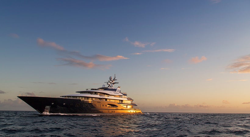 The award-winning Solandge superyacht.