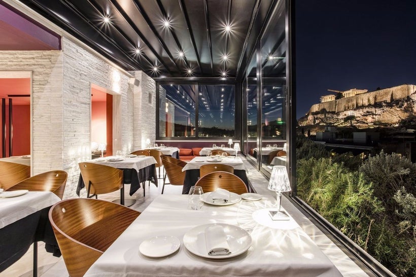 Dining in Athens.