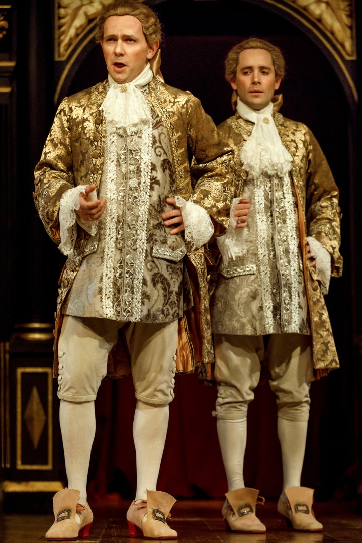 Iestyn Davies and Sam Crane as Farinelli in Farinelli and the King 