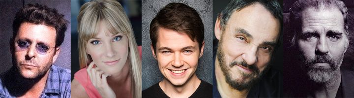 Damian McGinty, center, is set to star in the upcoming film Santa Fake, to be released November 2018. Also starring in the film are Judd Nelson, Heather Morris, John Rhys-Davies, and Jeff Fahey.