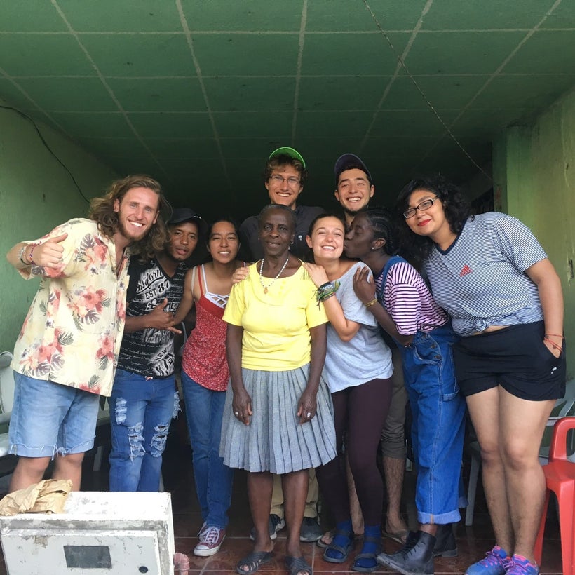 Global Citizen Year Fellows celebrating the birthday of one of their cohort and enjoying a day with their host family.