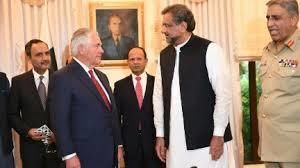 Secretary Tillerson with Pakistan Prime Minister Abbasi. Tensions were reported during the visit to Islamabad in October, 2017