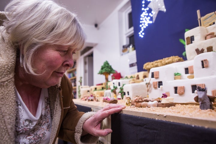 Lynn Nolan poses with her little and sweet town of Bethlehem.