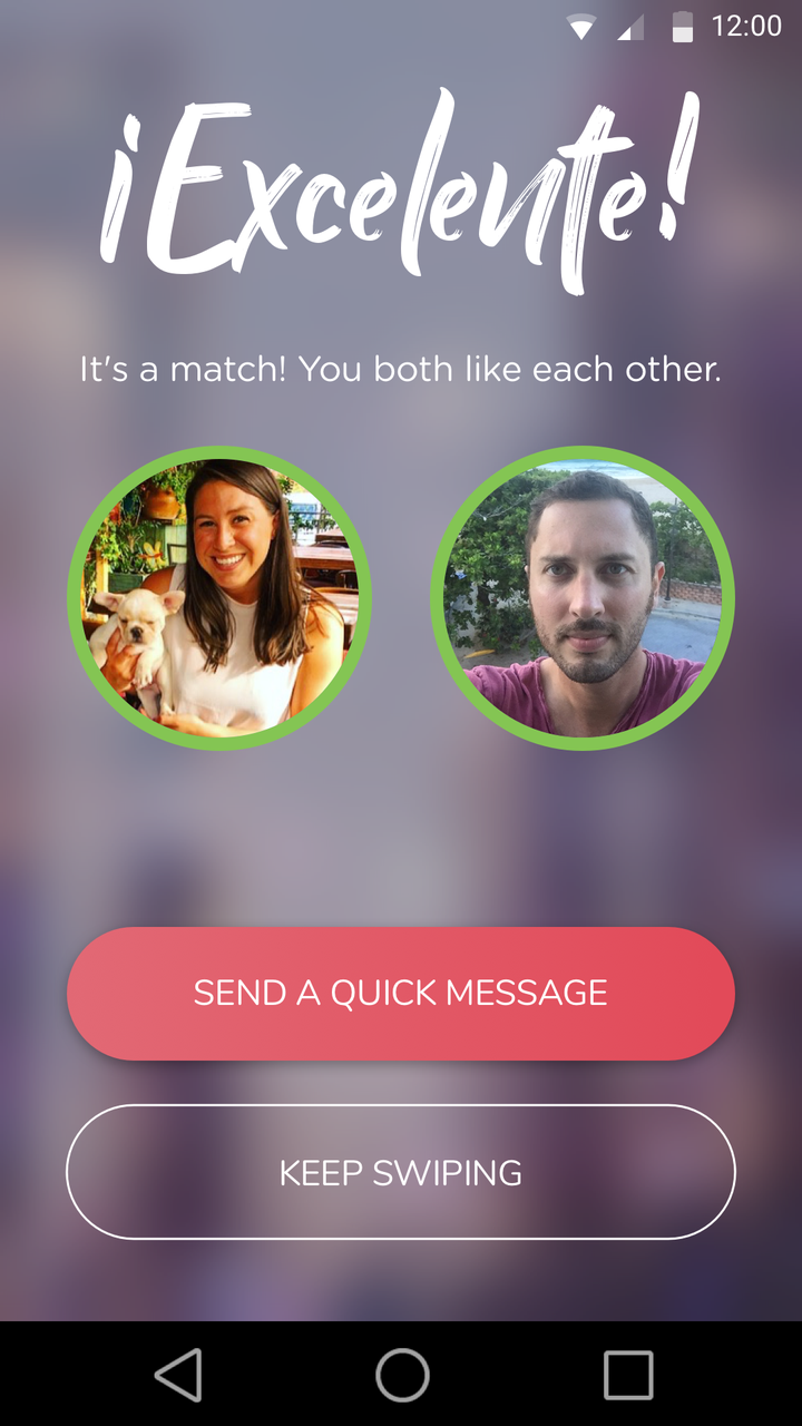 The app functions similarly to Tinder.