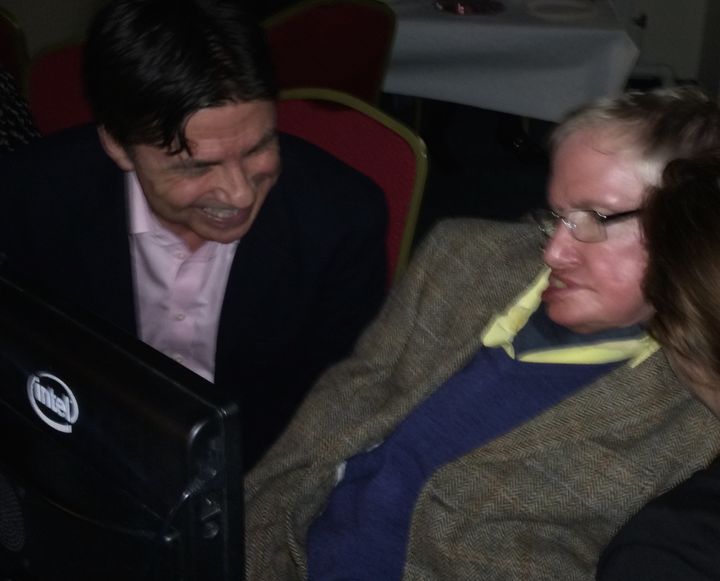 Alex Ross with the legendary theoretical physicist Stephen Hawking