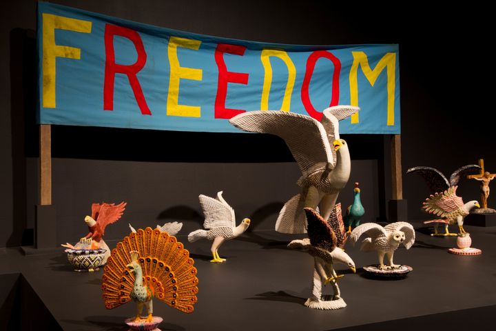 Freedom Banner with Birds