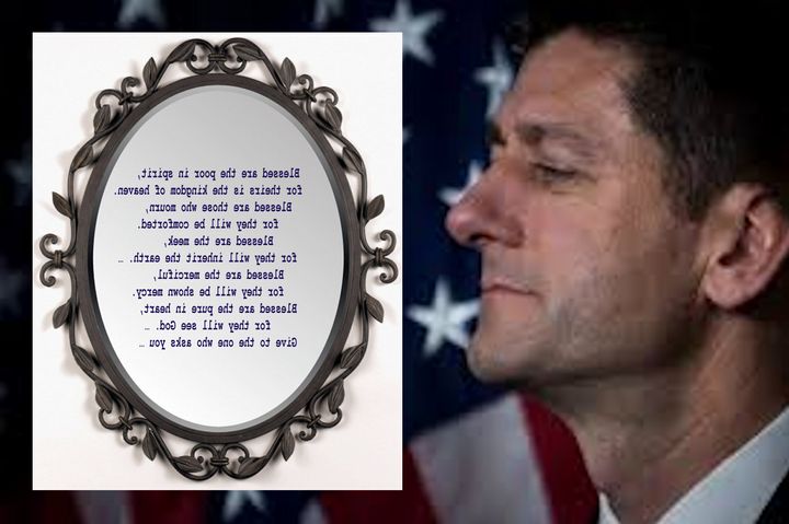 <p>Paul Ryan Reading the Sermon on the Mount in a Mirror</p>