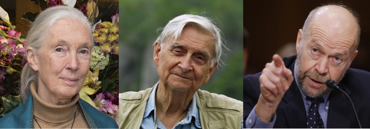 Jane Goodall, E. O. Wilson and James Hansen were among the celebrity scientists warning humanity