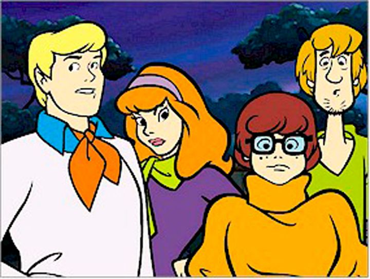 Fred, Daphne, Velma and Shaggy from Scooby Doo's 'Mystery Inc.'