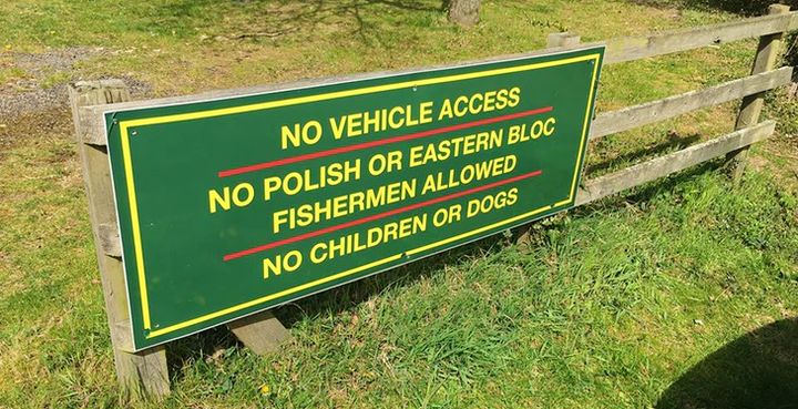 The sign at Field Farm fisheries in Oxfordshire 