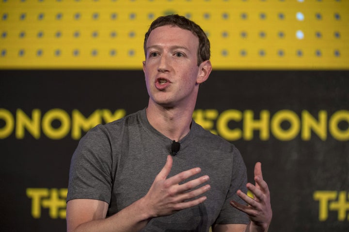 Mark Zuckerberg speaking at the Techonomy 2016 conference where he called the idea that Facebook had influenced the election outcome "crazy."