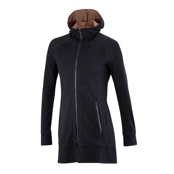 <p><strong>Ibex’s Dyad Long Sweater Reversible Black/Camel</strong> </p>