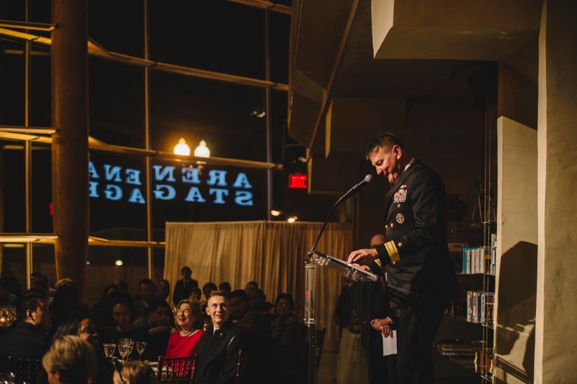 Honored guest speaker Rear Admiral Charles Rock at the Sixth Annual Military Thanksgiving at Arena Stage.